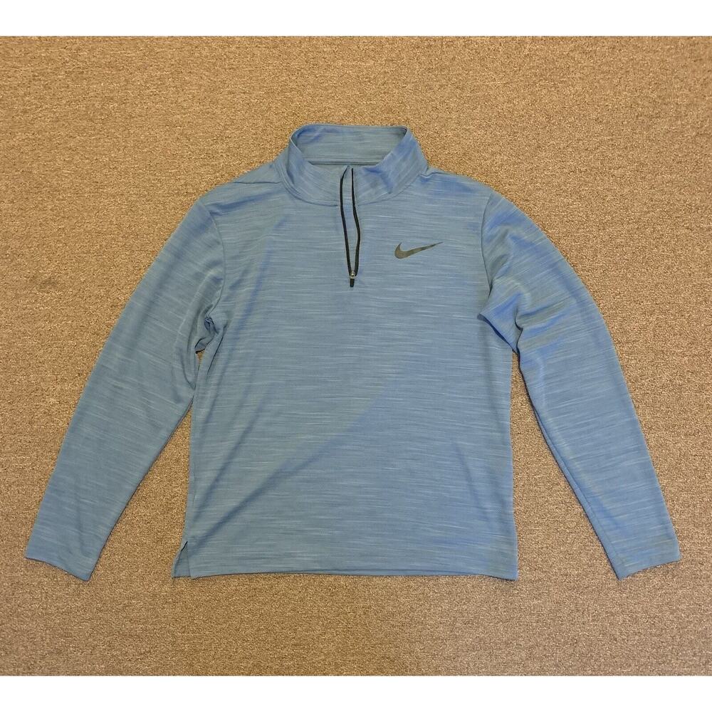 Nike Dri-Fit 1/4 Zip Blue Long Sleeve Sweatshirt Men’s S Small Collared